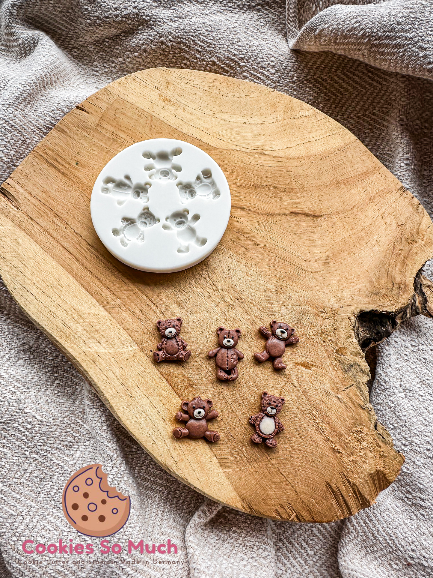 verschiedene kleine Teddys Silikonform