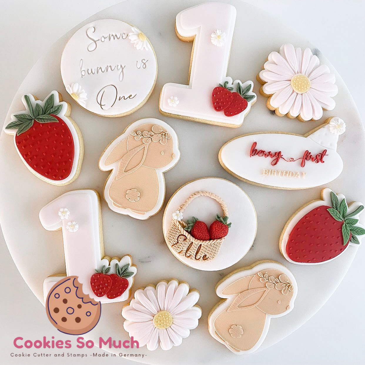 1 mit erdbeere debosser und ausstecher