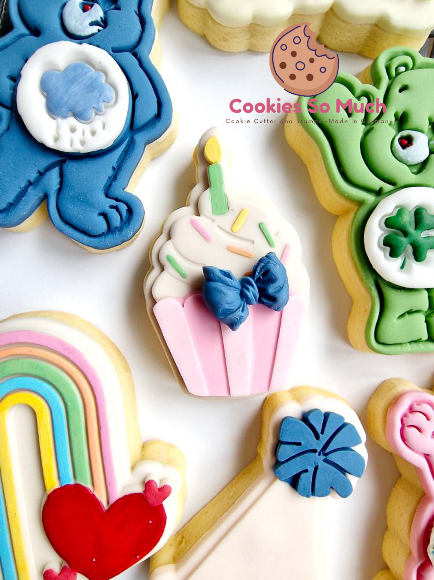 Geburtstagscupcake mit Kerzen debosser und ausstecher