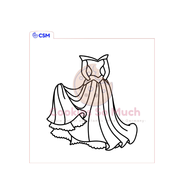 Prinzessin Kleider acryl debosser + ausstecher