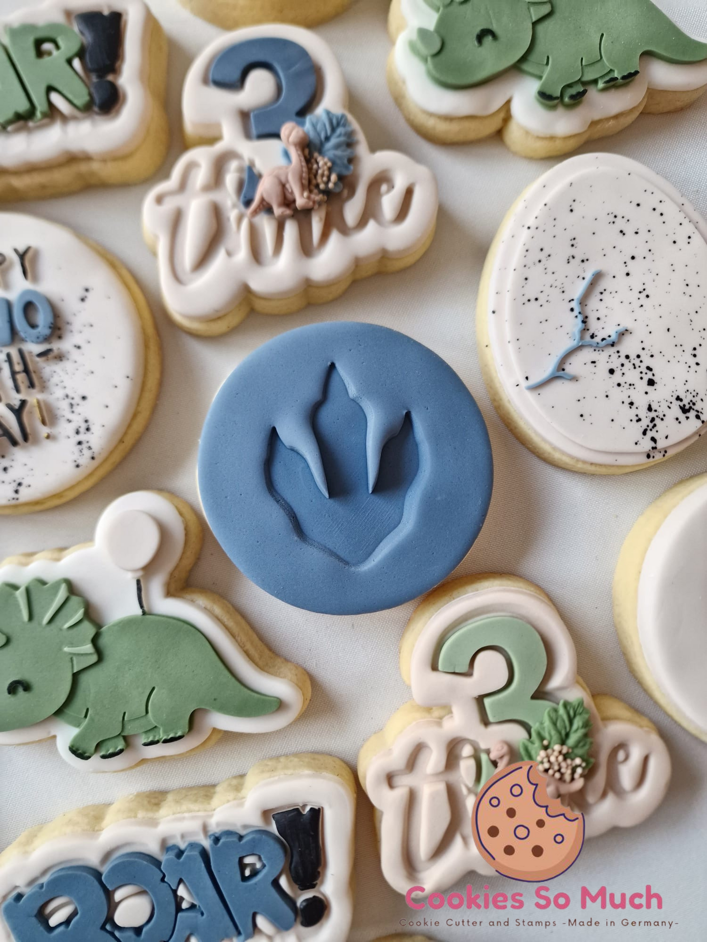 Dinosaurier Fußabdruck stempel