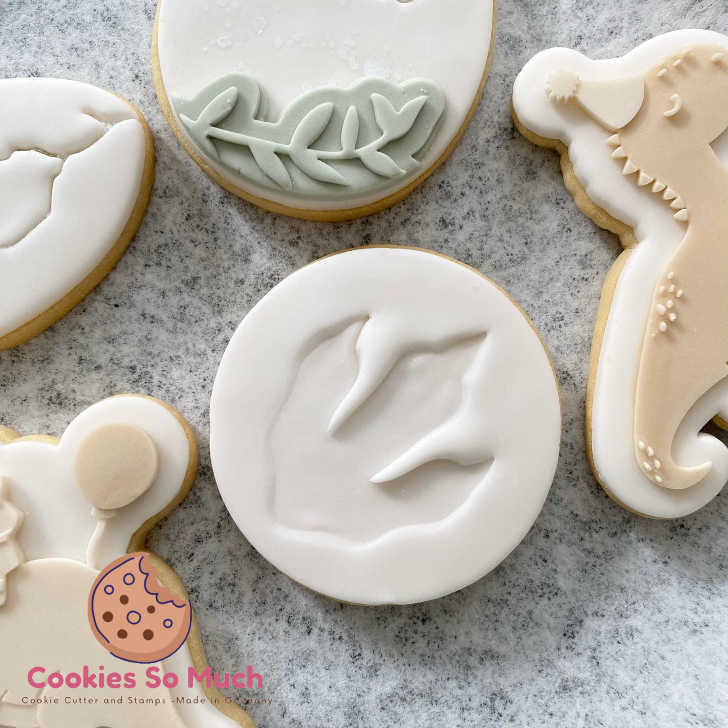 Dinosaurier Fußabdruck stempel