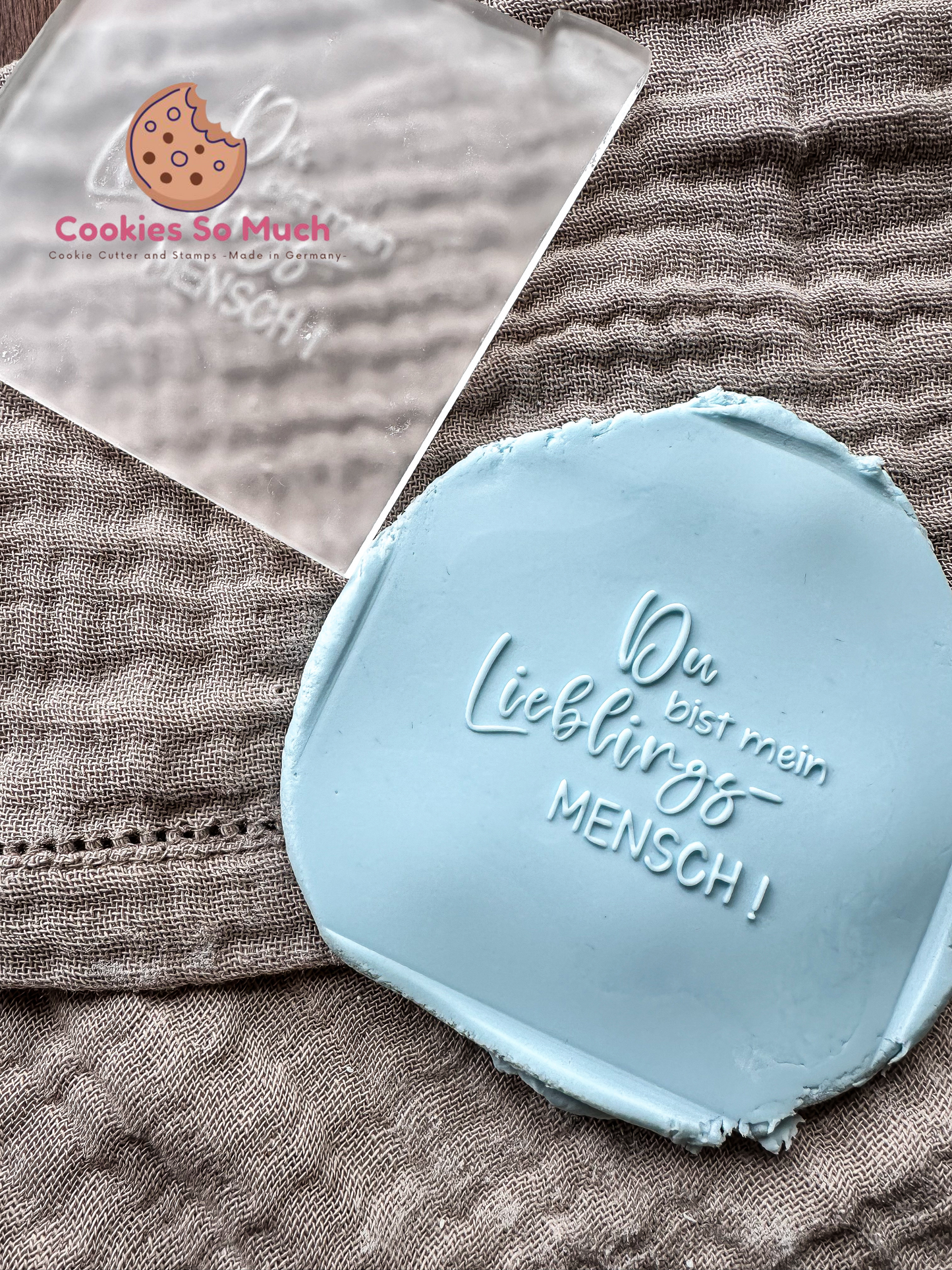 Du bist mein Lieblingsmensch acyrl debosser