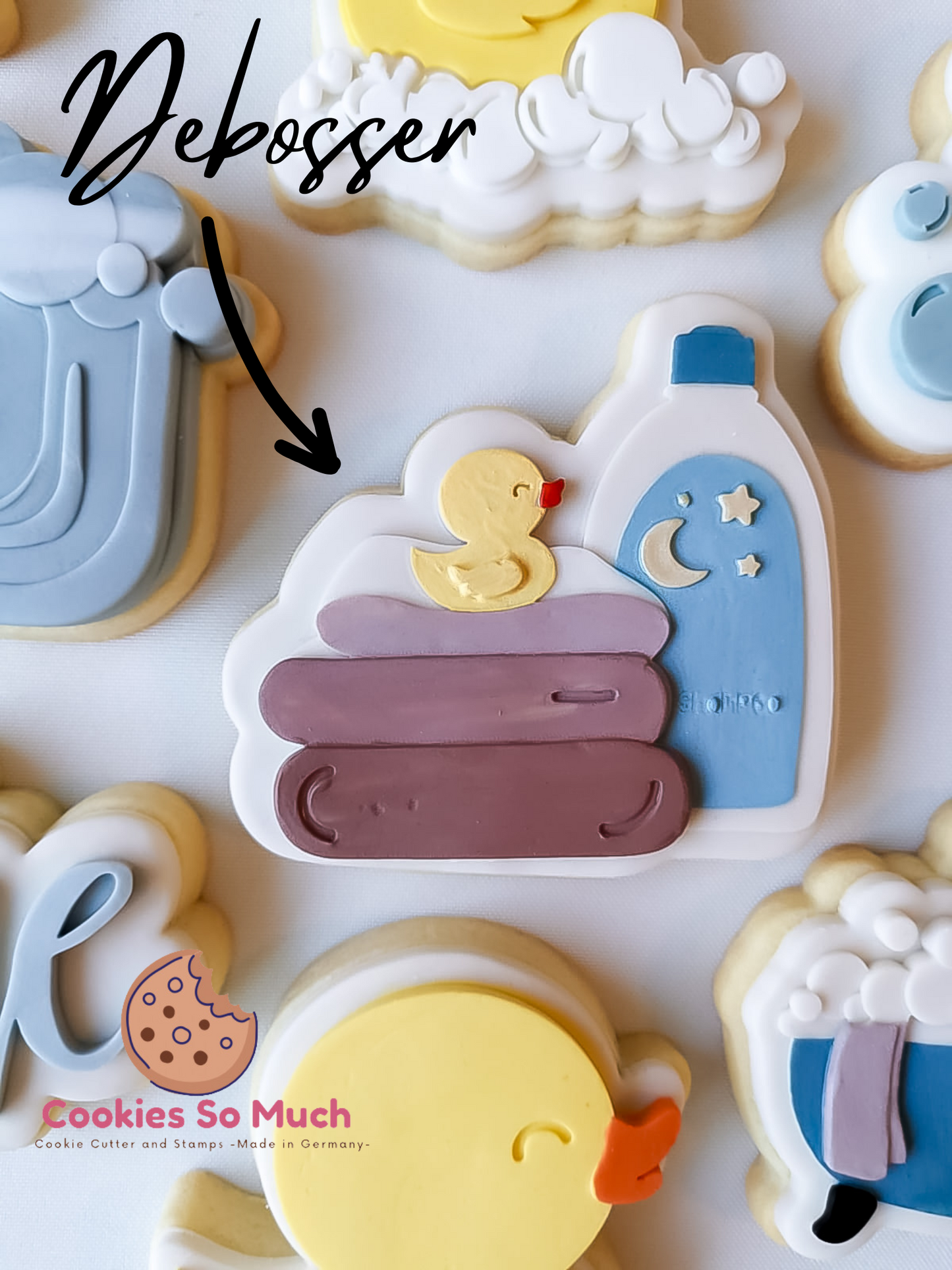 Entchen mit Shampoo debosser und cutter