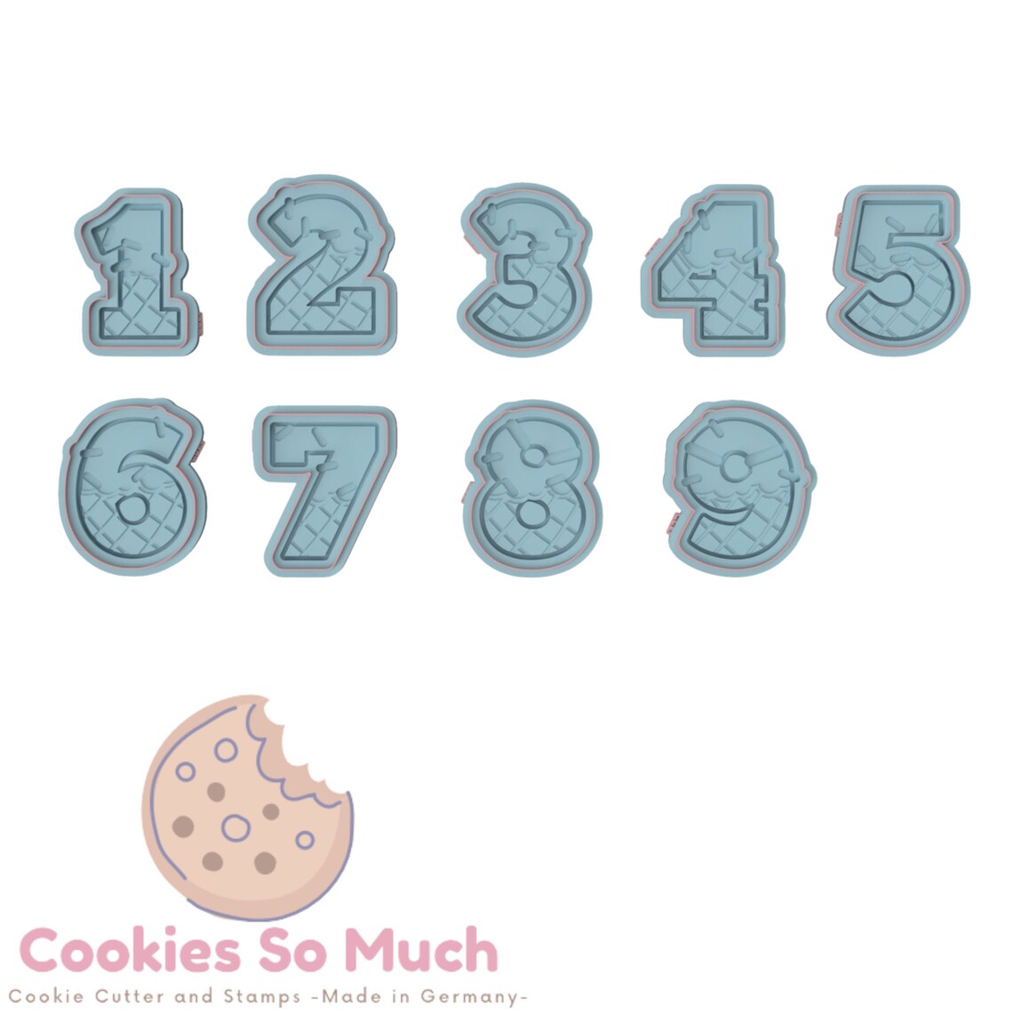 Eiscreme Zahlen Debosser & Ausstecher