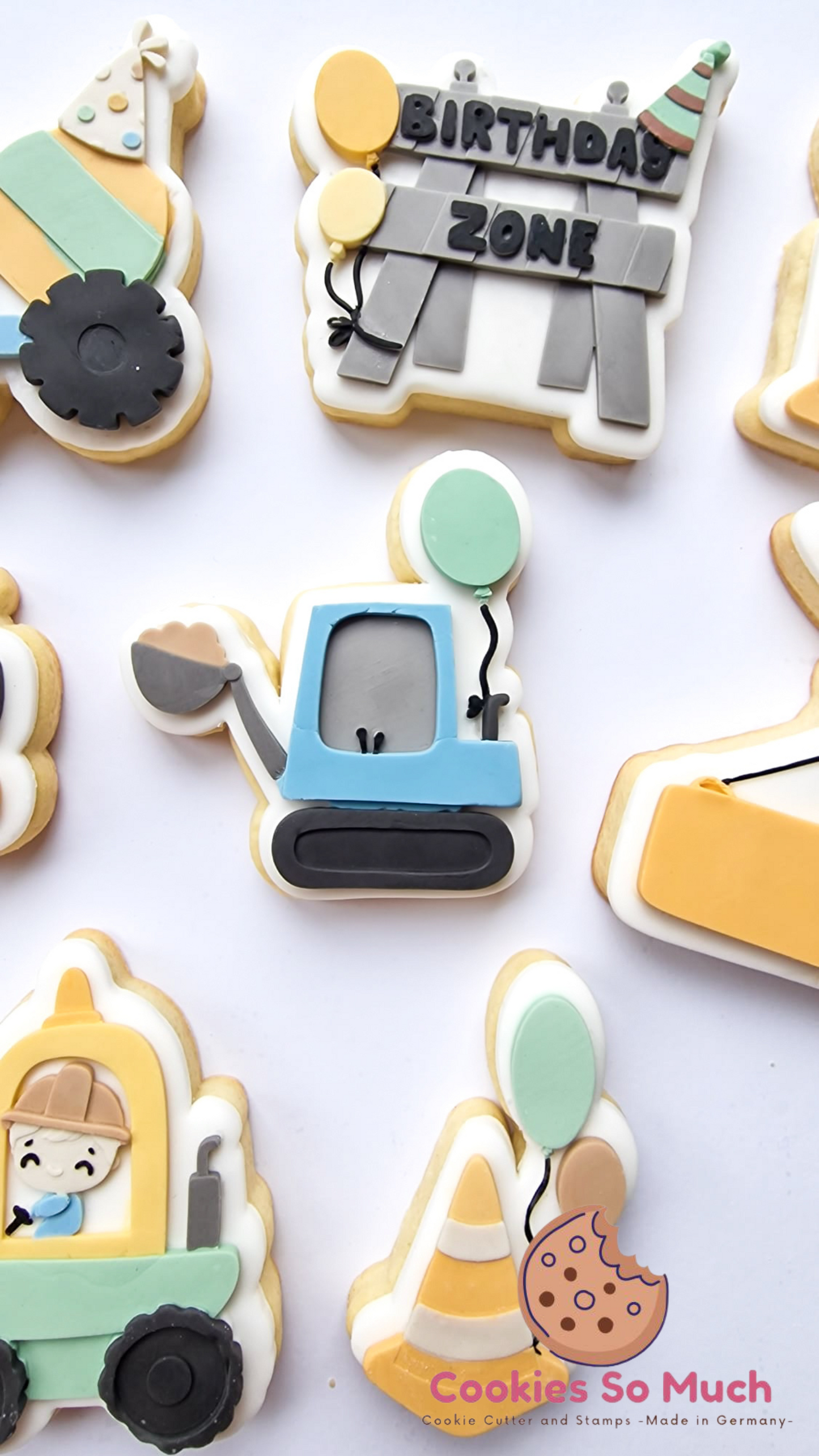 Bagger mit Ballon debosser und ausstecher