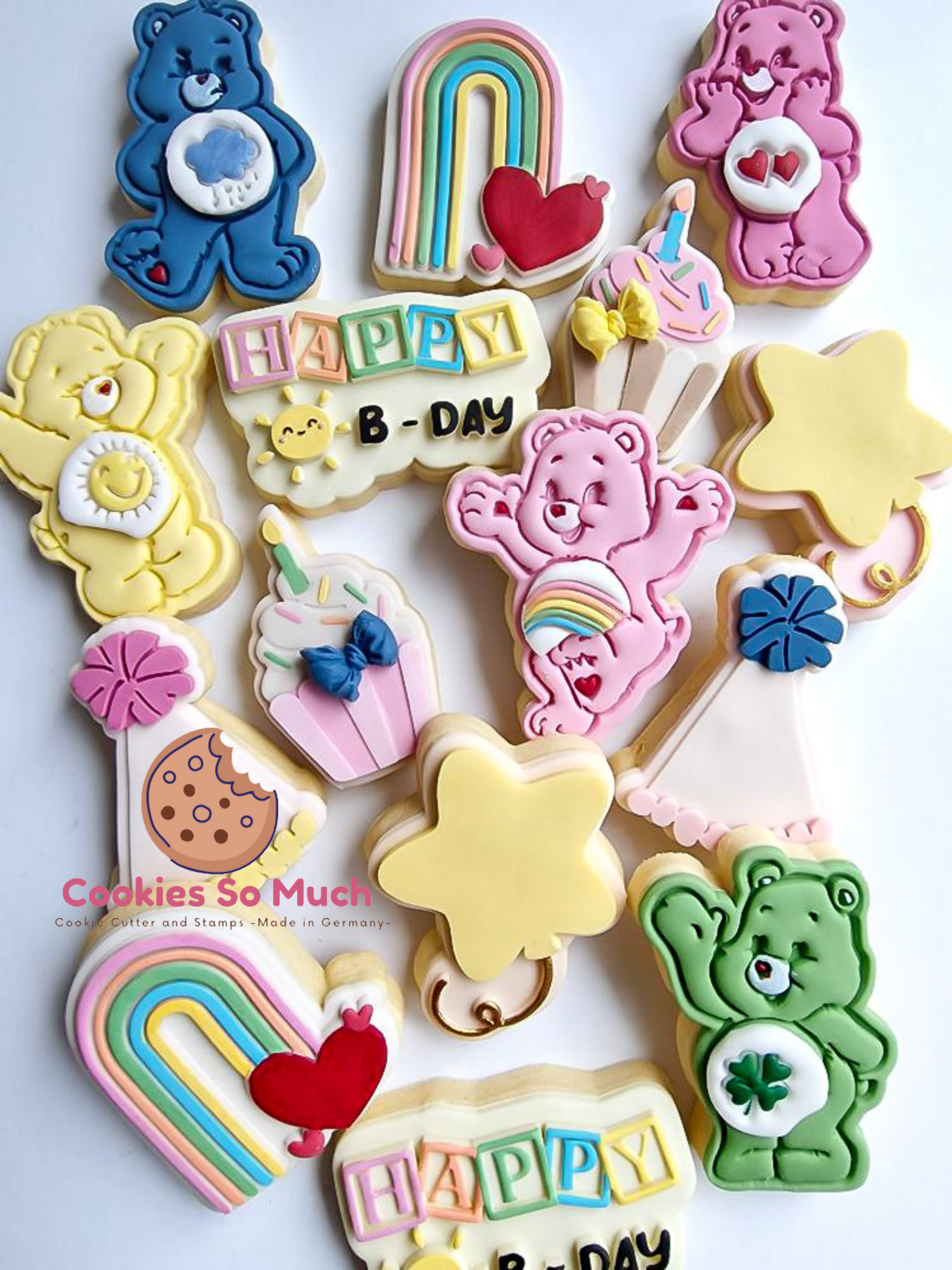 Geburtstagscupcake mit Kerzen debosser und ausstecher