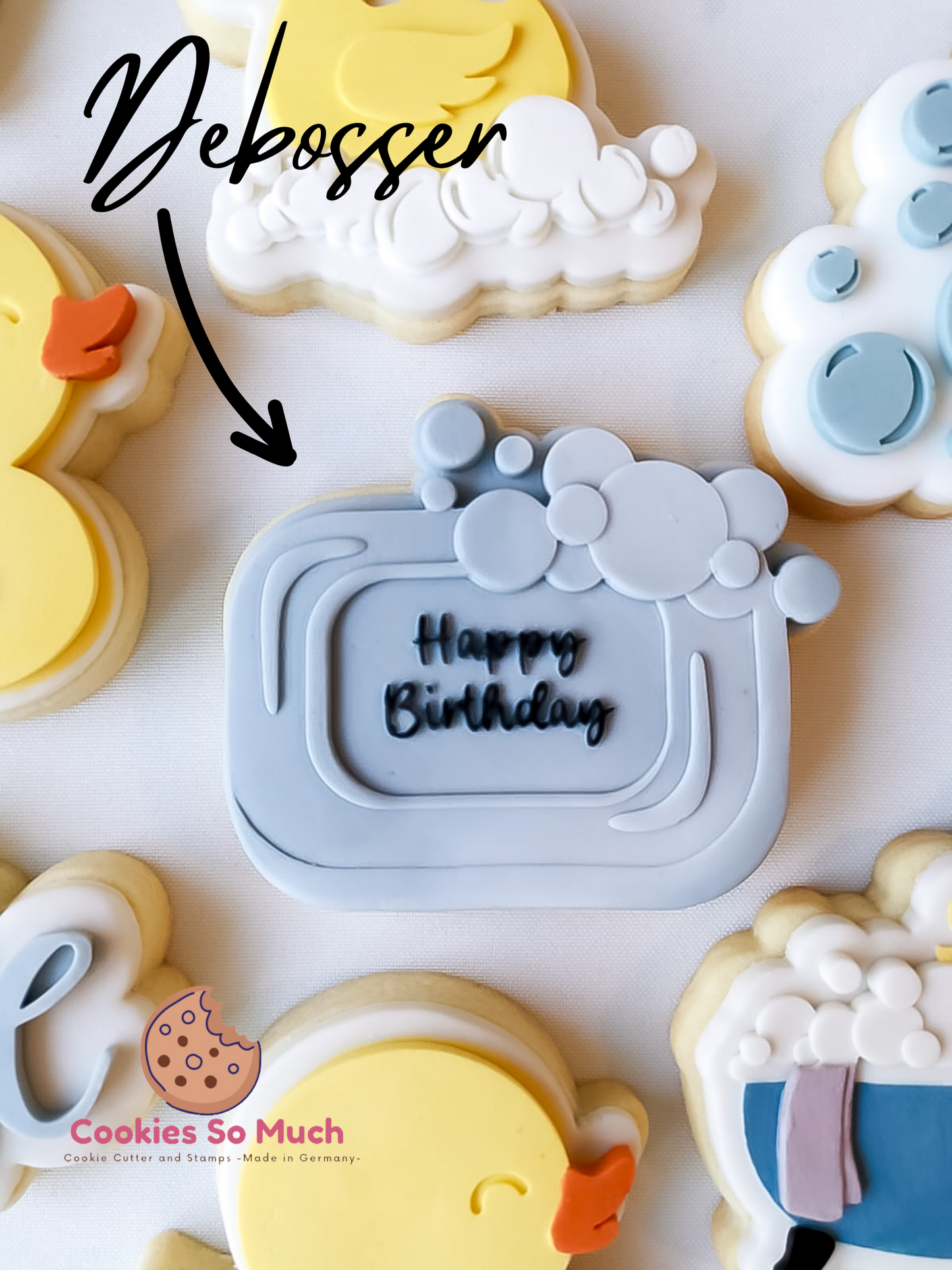 Happy Birthday Seife debosser und cutter