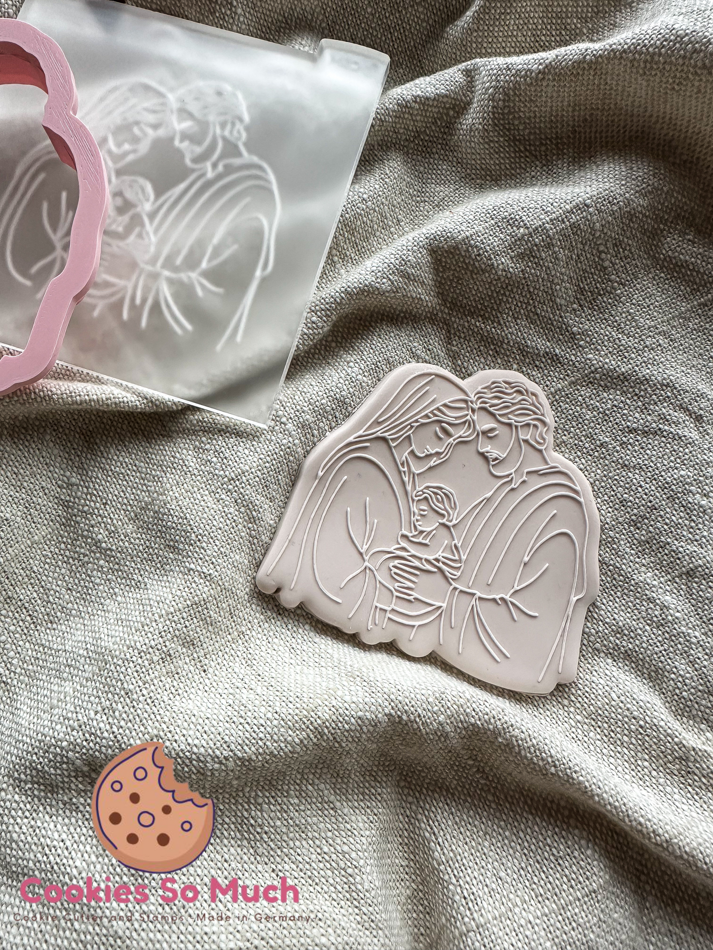 Maria, Josef und Jesus Model 1 Acryl debosser und ausstecher