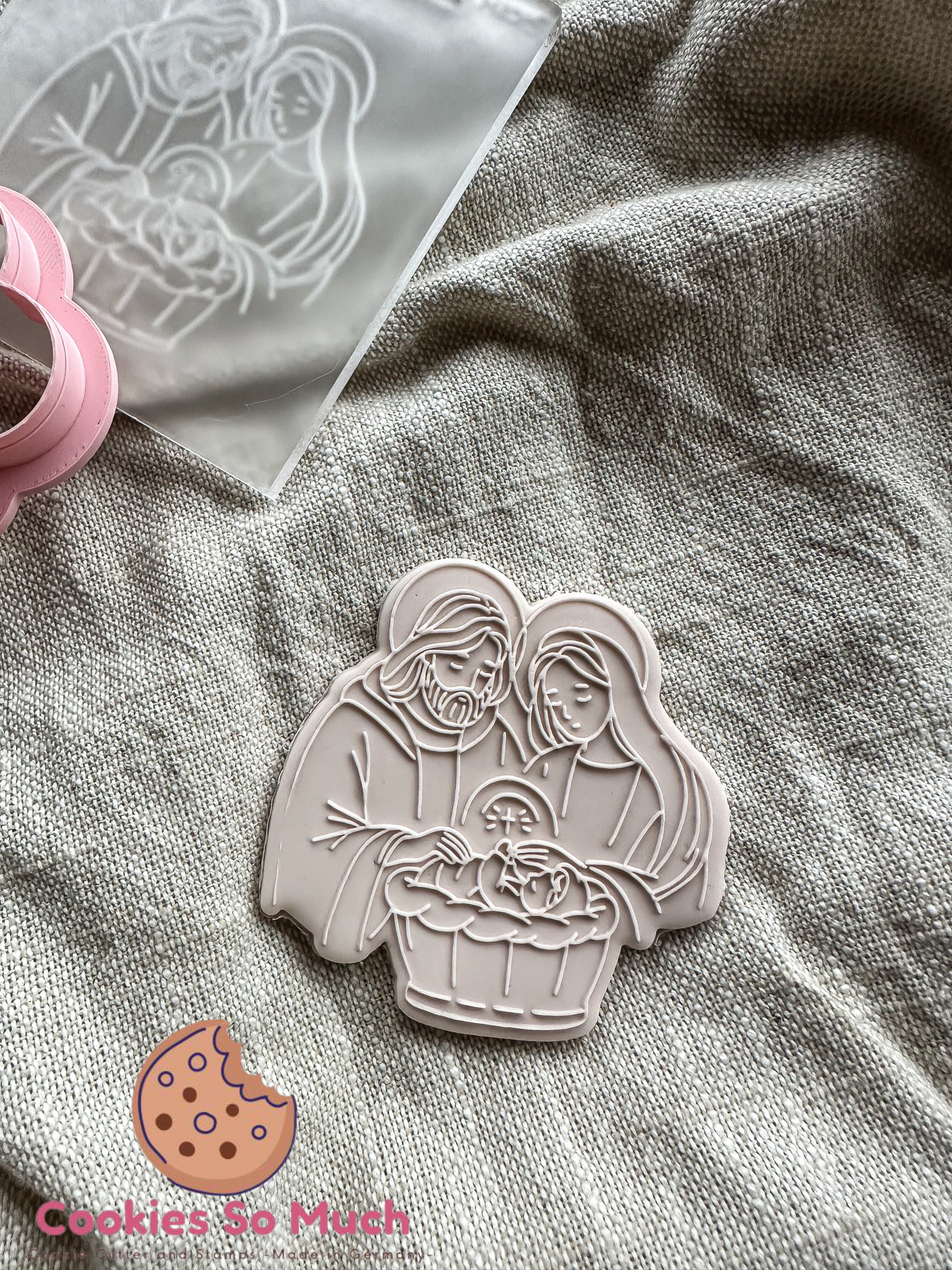 Maria, Josef und Jesus Model 2 Acryl debosser und ausstecher