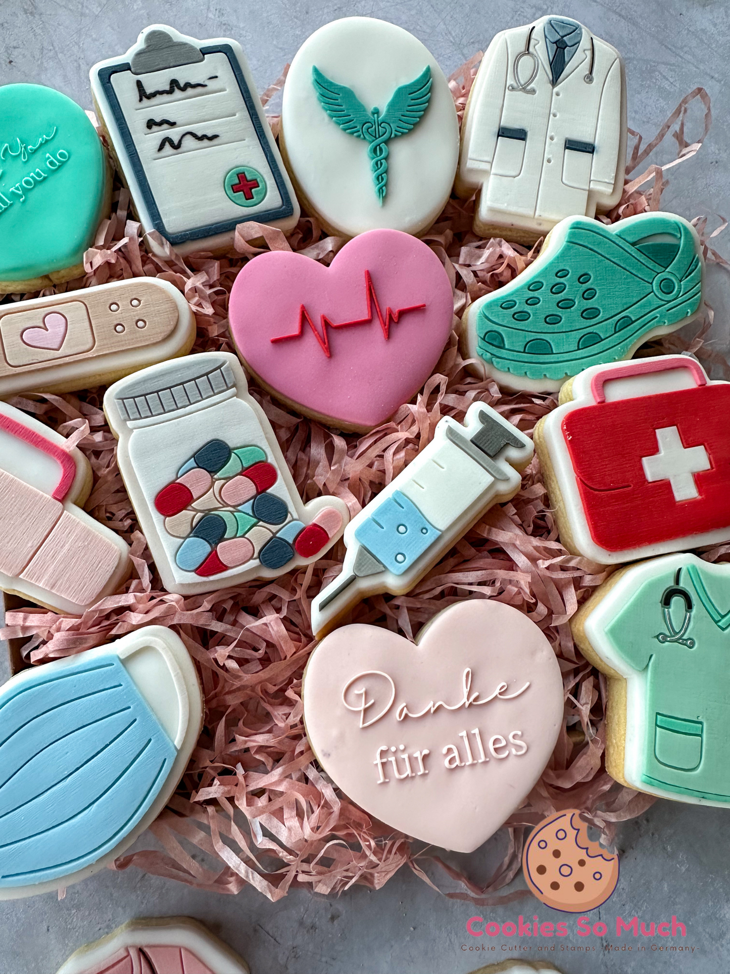 Krankenschwester Kittel Model 2 acryl Debosser + Ausstecher