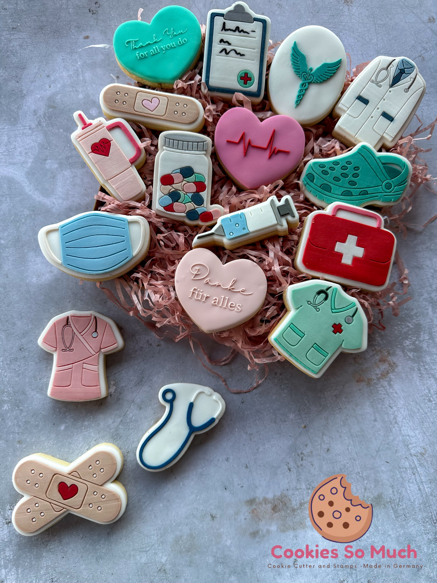 Krankenschwester Kittel Model 2 acryl Debosser + Ausstecher