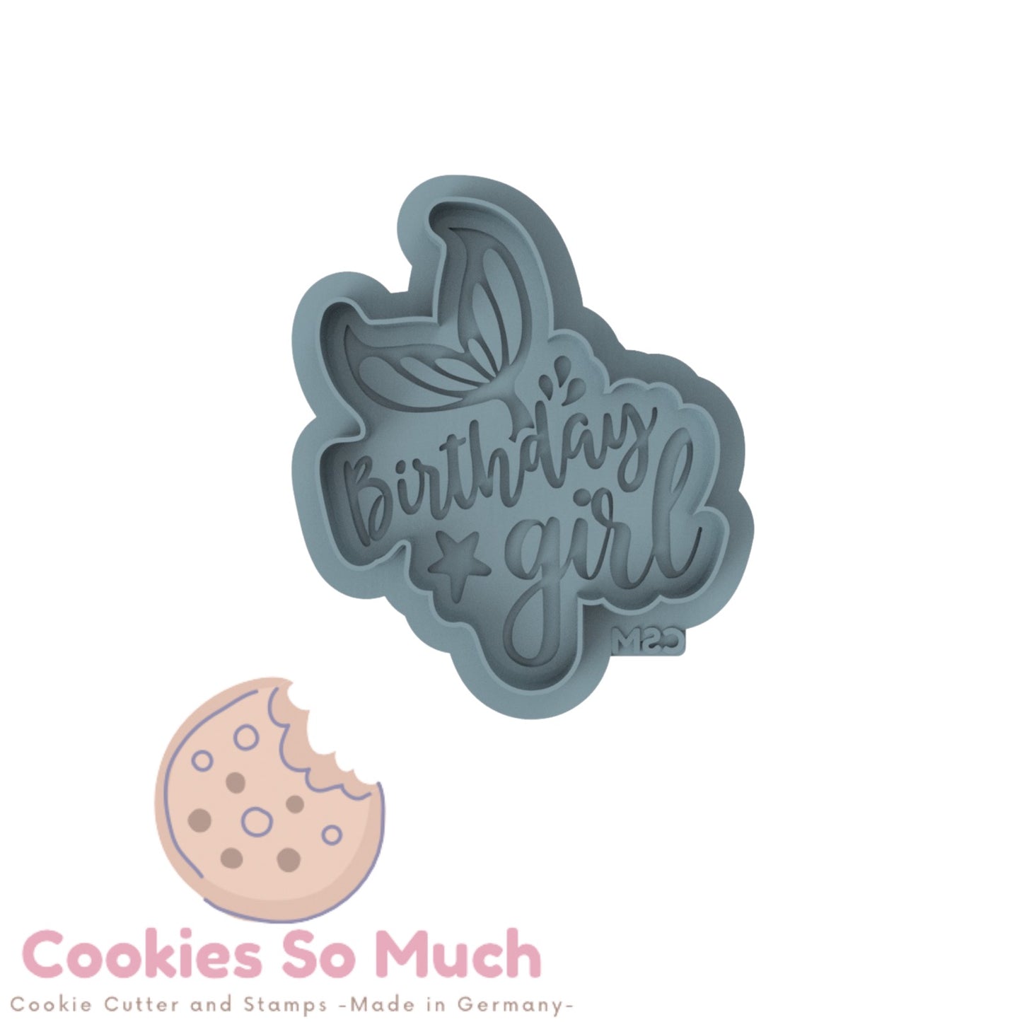 Birthday girl flosse debosser und ausstecher