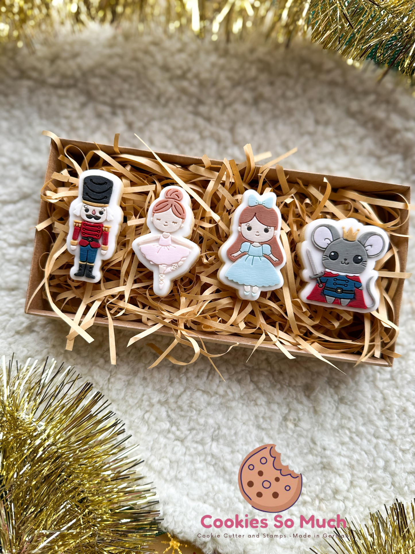 mini Nussknacker Set Acryl debosser und ausstecher