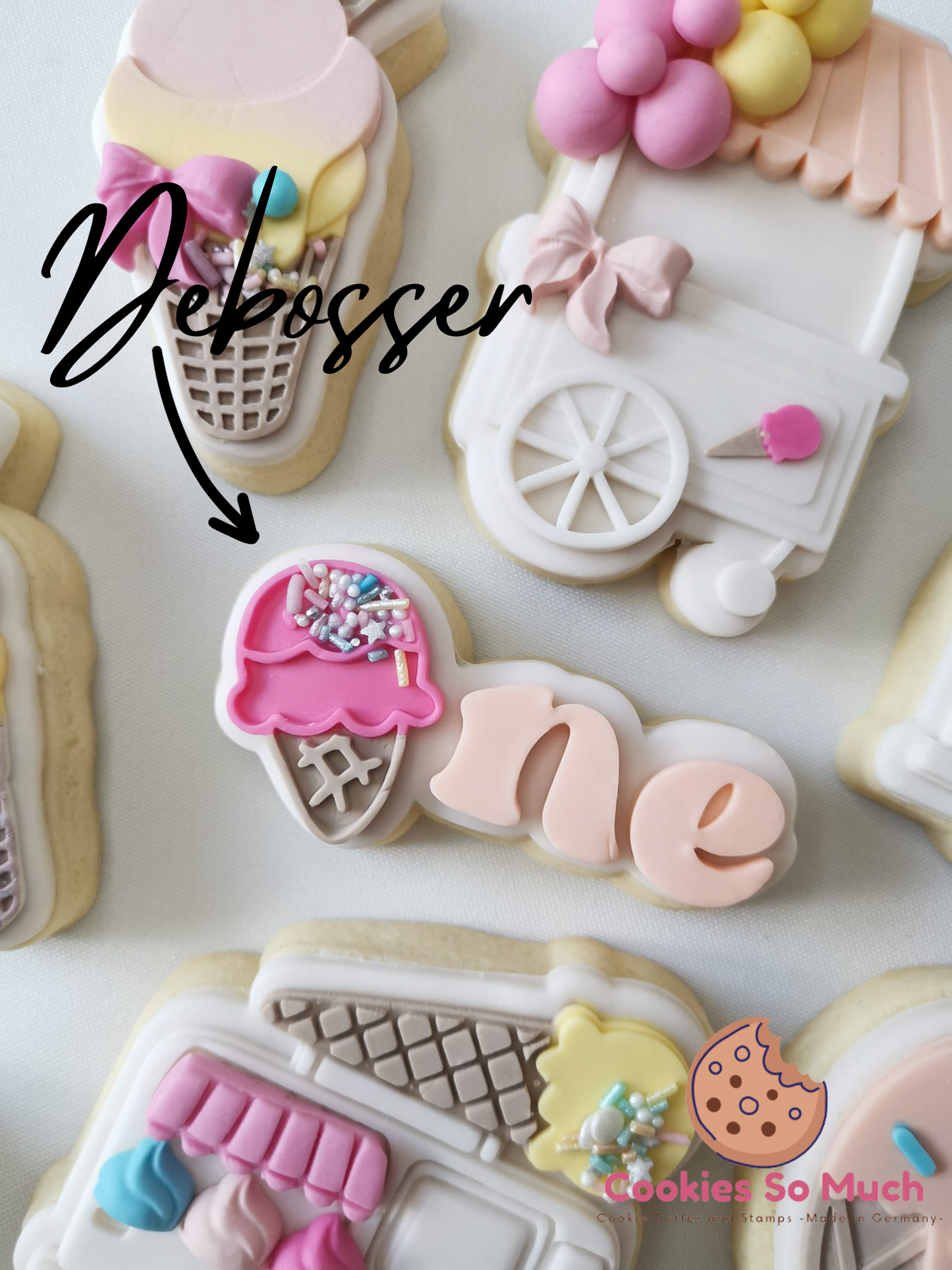 one Eiscreme debosser und ausstecher