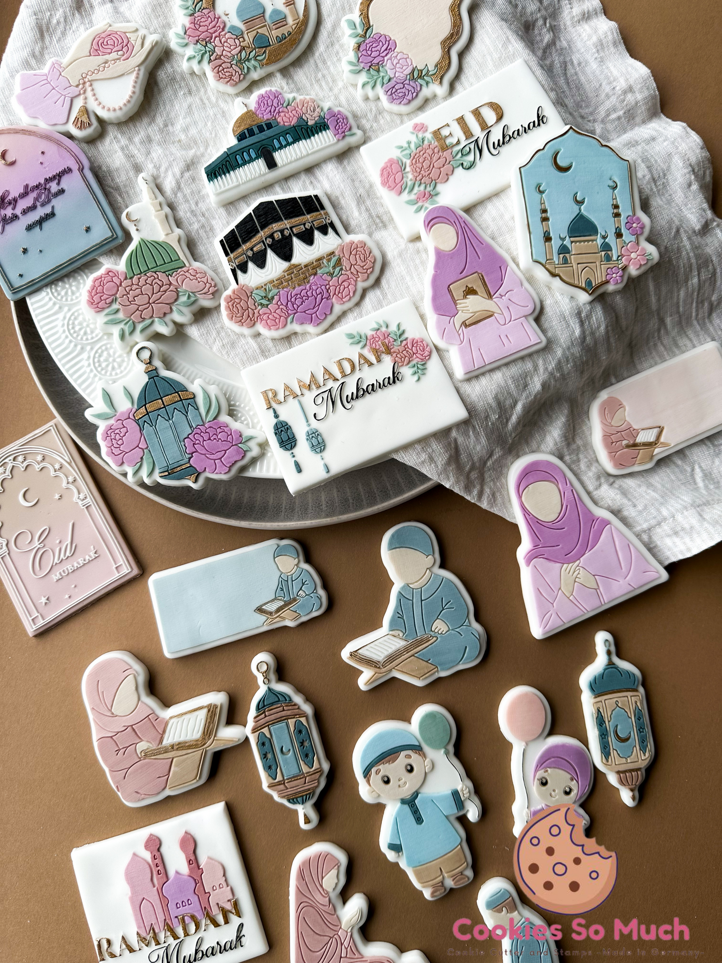 Betender Muslim acryl debosser und ausstecher