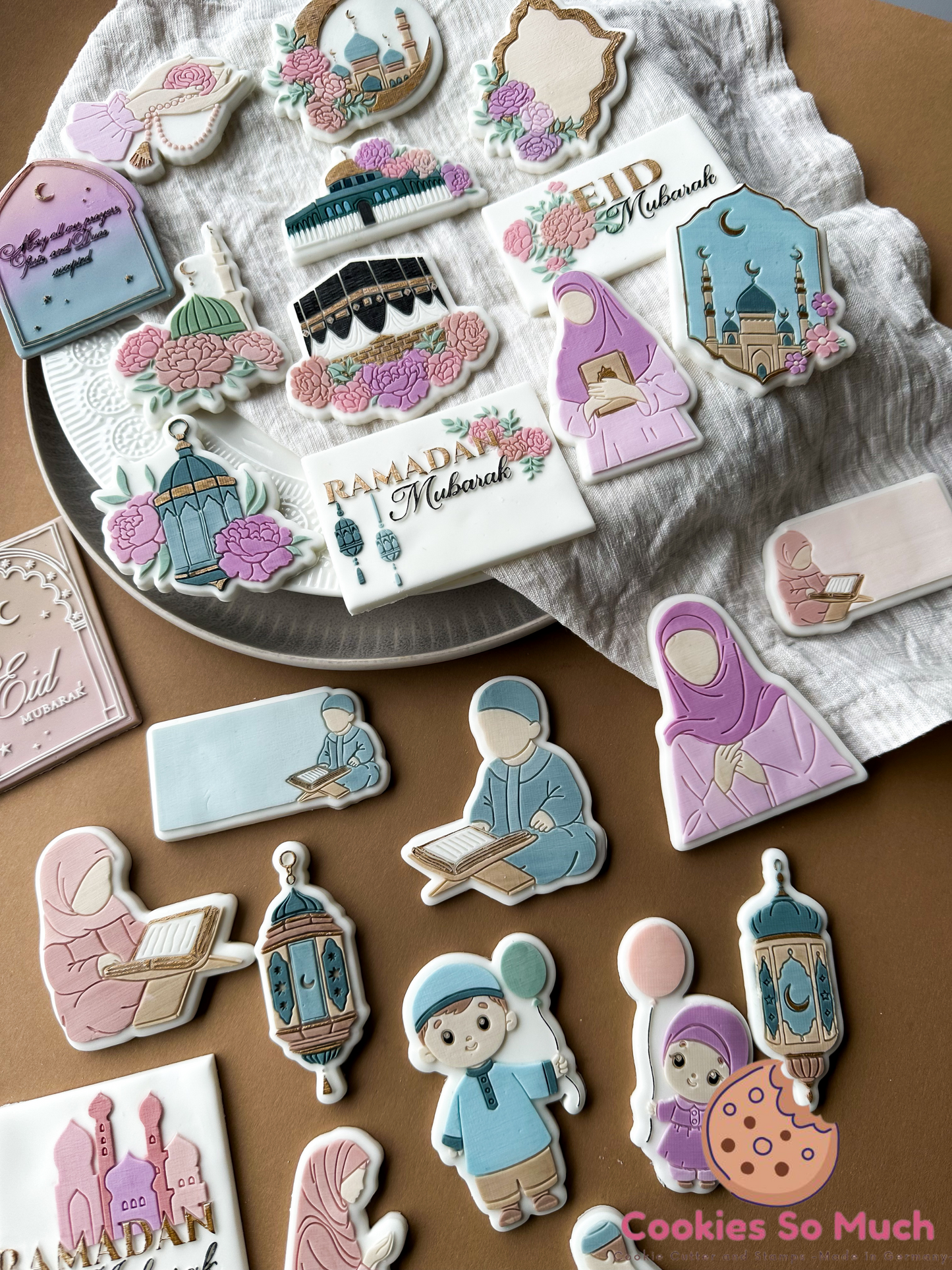 Betender Muslim acryl debosser und ausstecher