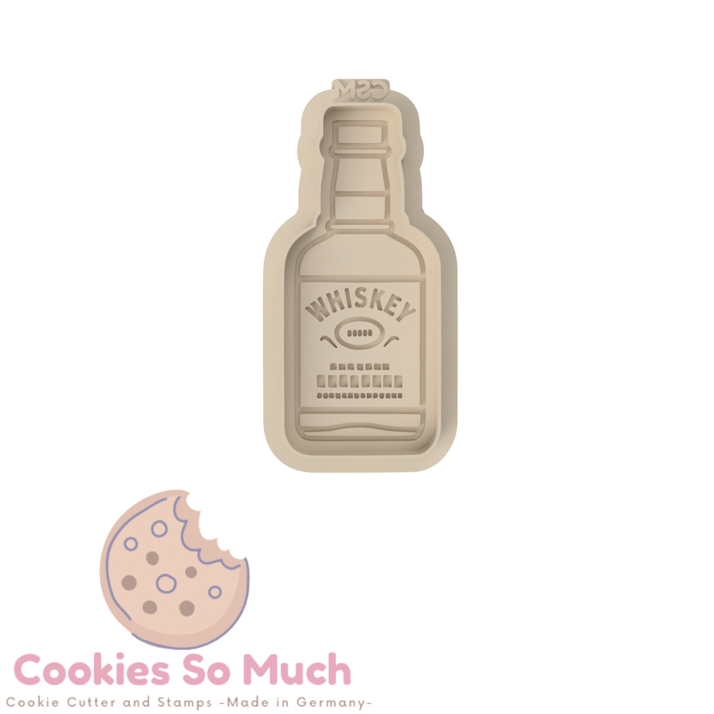 Whiskey flasche debosser und ausstecher