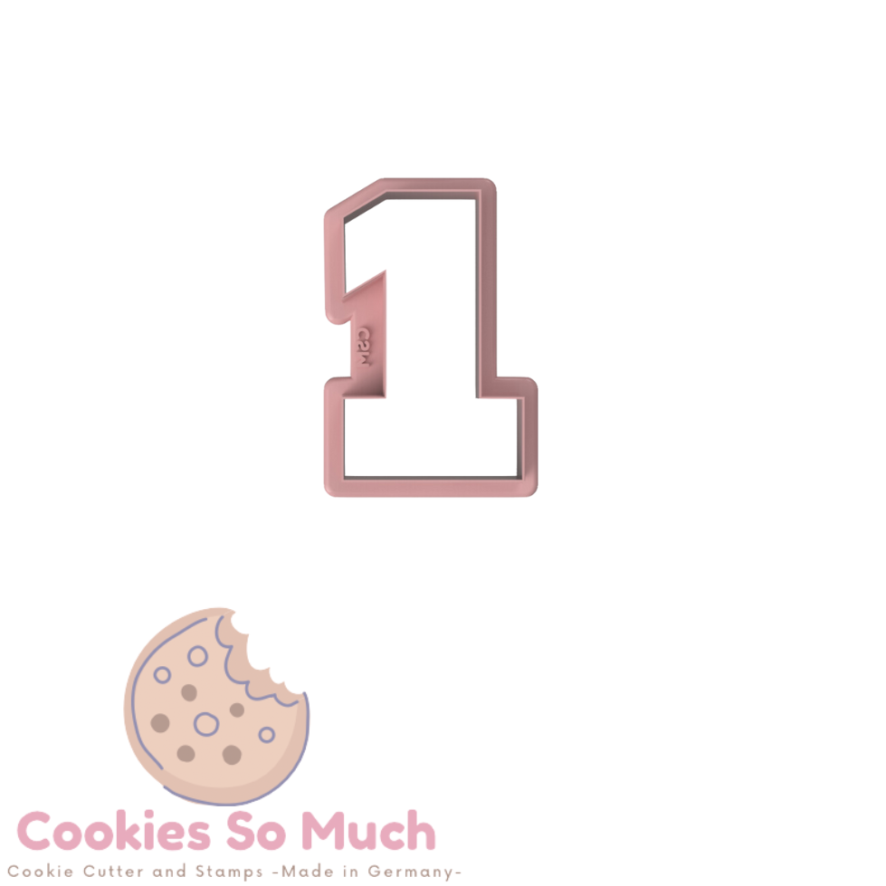 Zahl 1 Model 3 Ausstecher