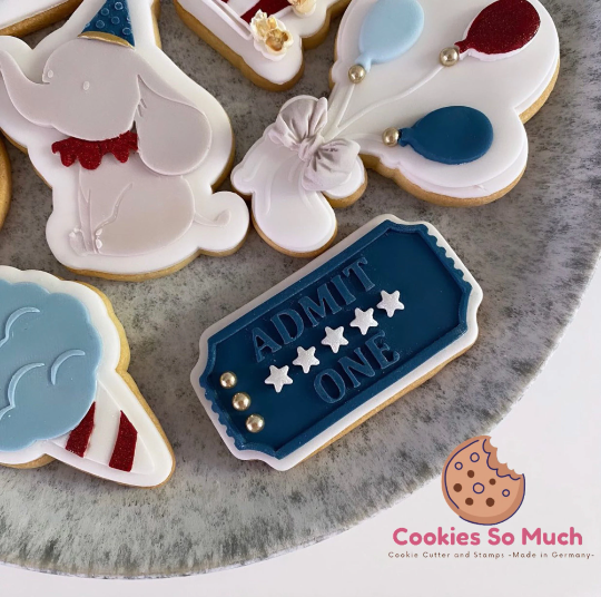 Admit one ticket debosser und ausstecher