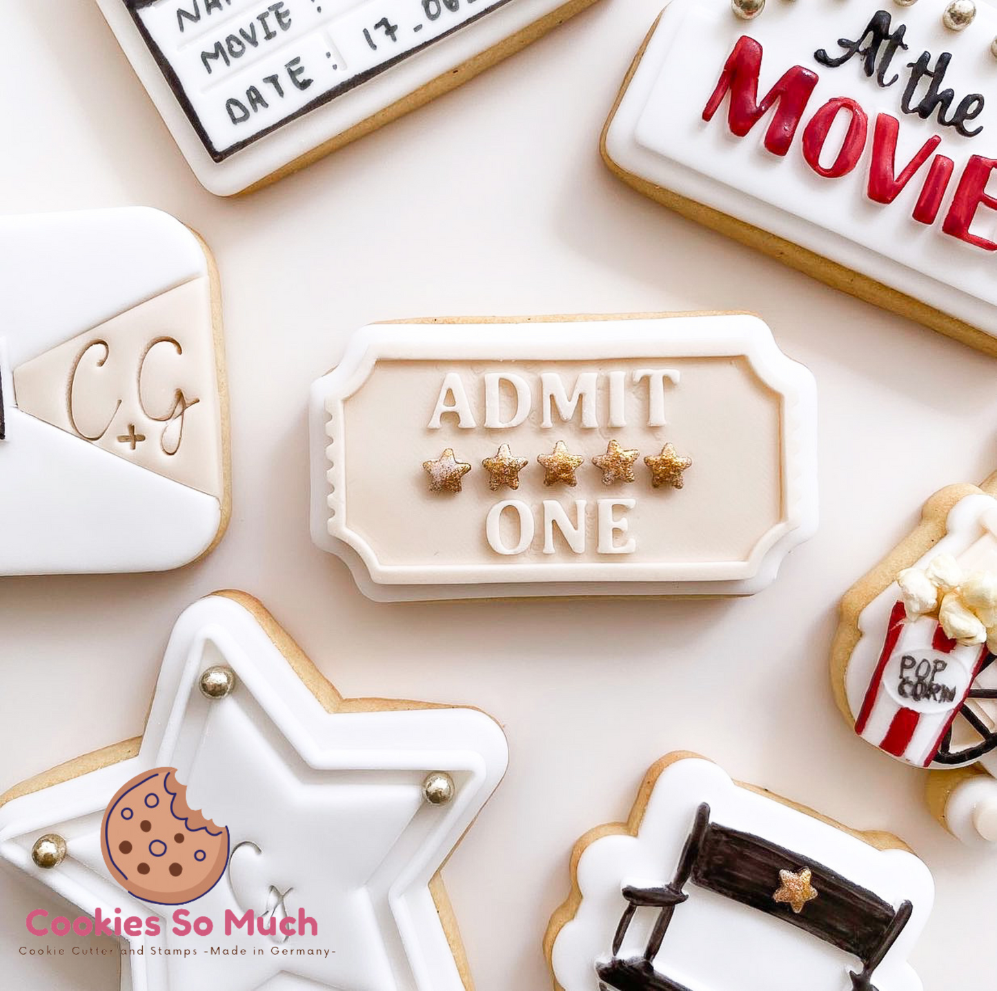 Admit one ticket debosser und ausstecher