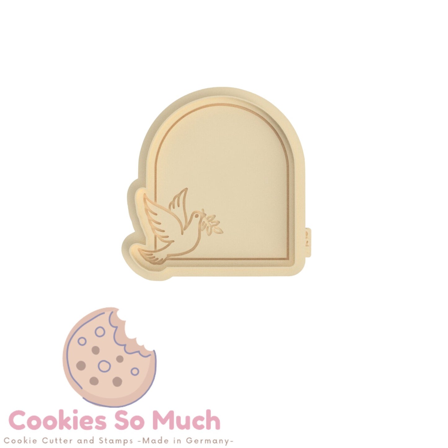 Vogel mit blatt im Bogen debosser und ausstecher