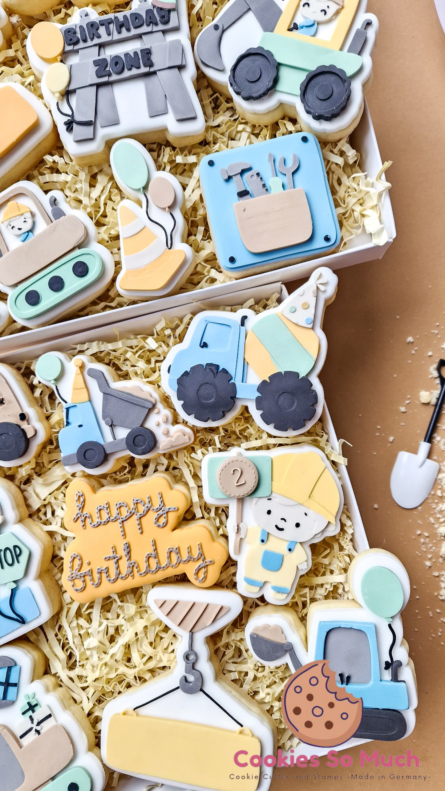 Bagger mit Ballon debosser und ausstecher