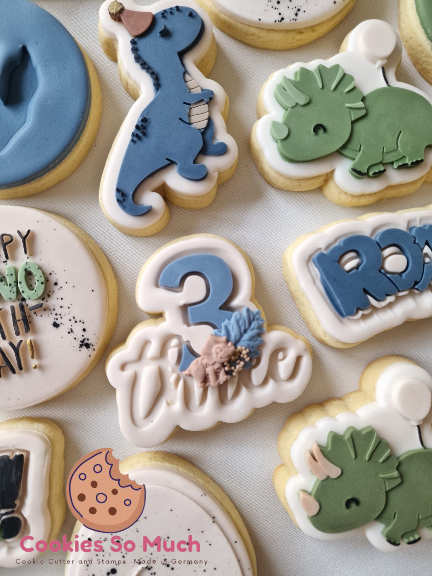 Zahl 3 handgeschrieben three Stempel & Ausstecher