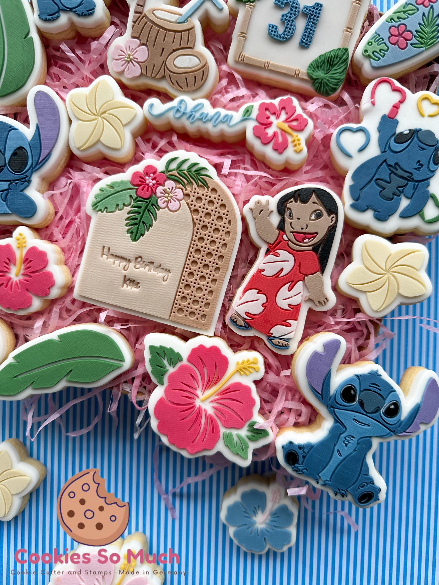 Bambus Rahmen mit Blumen acryl Debosser + Ausstecher