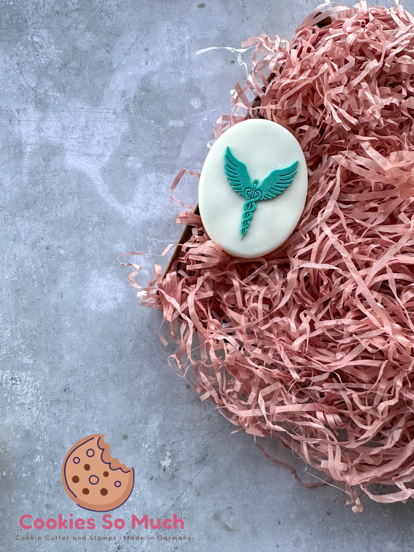 Äskulapstab Medizin symbol acryl Debosser