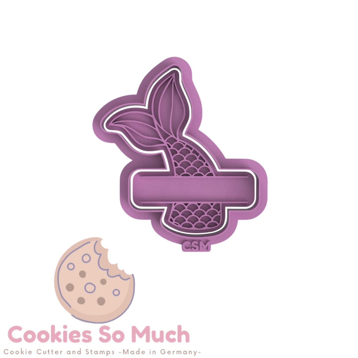 Flosse mit Namensfläche Stempel & Ausstecher