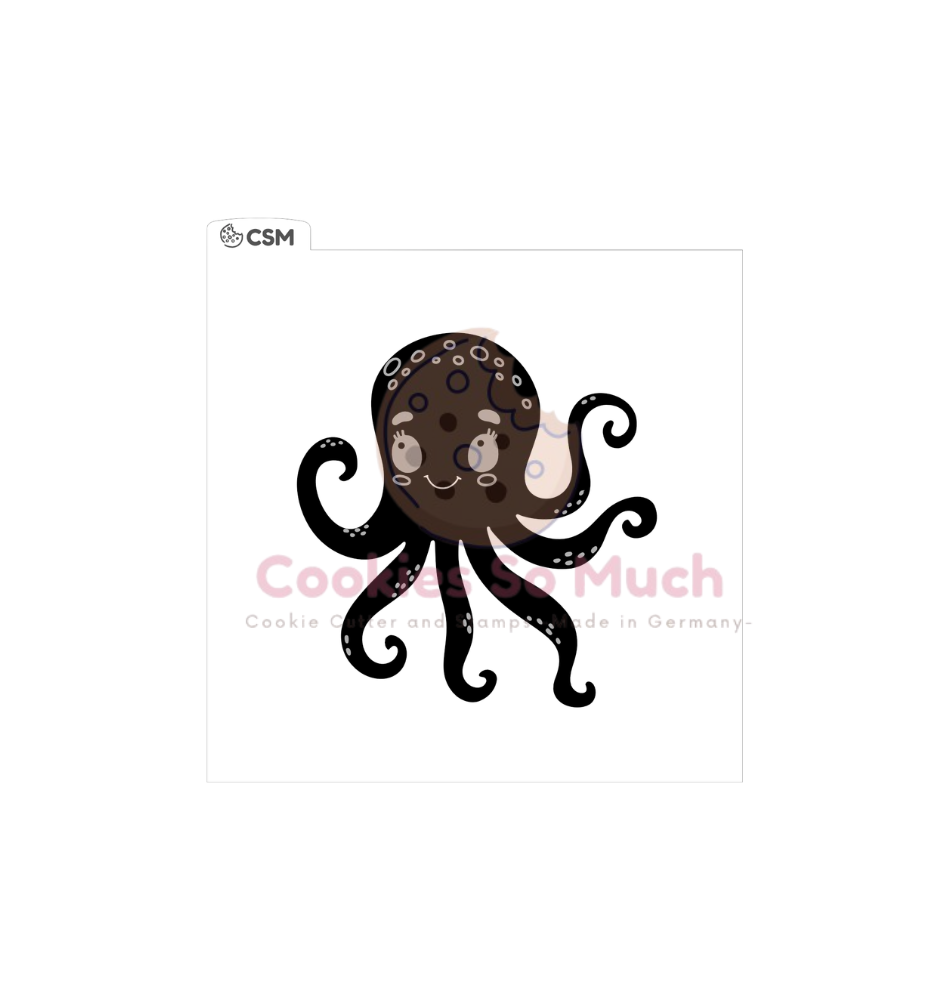 Tintenfisch acryl debosser + ausstecher