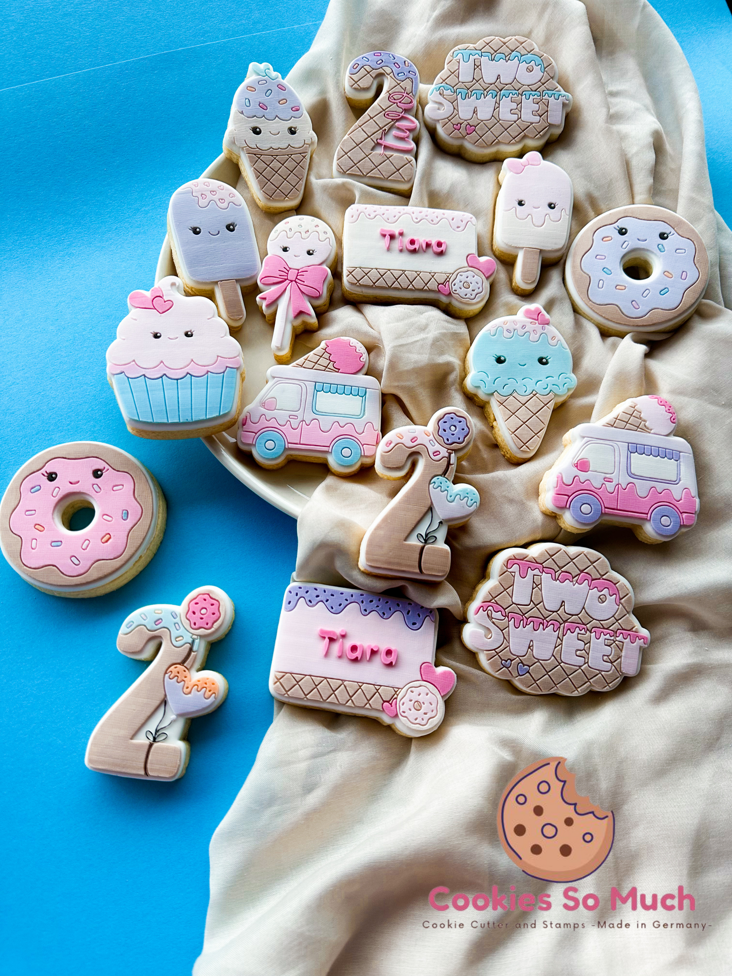 niedlicher Cupcake Acryl debosser und ausstecher