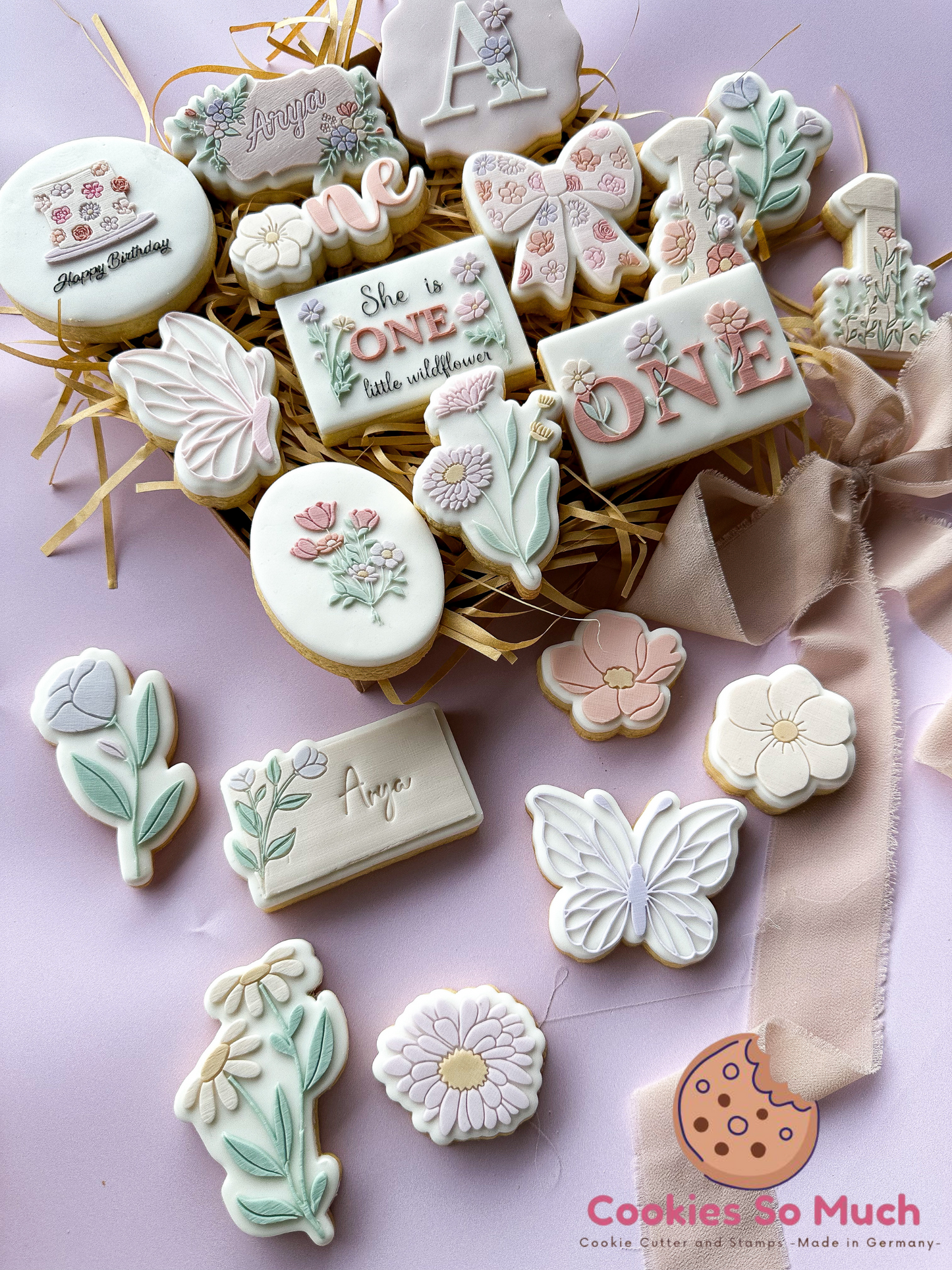 Wildblumen Rahmen 2 acryl Debosser + Ausstecher