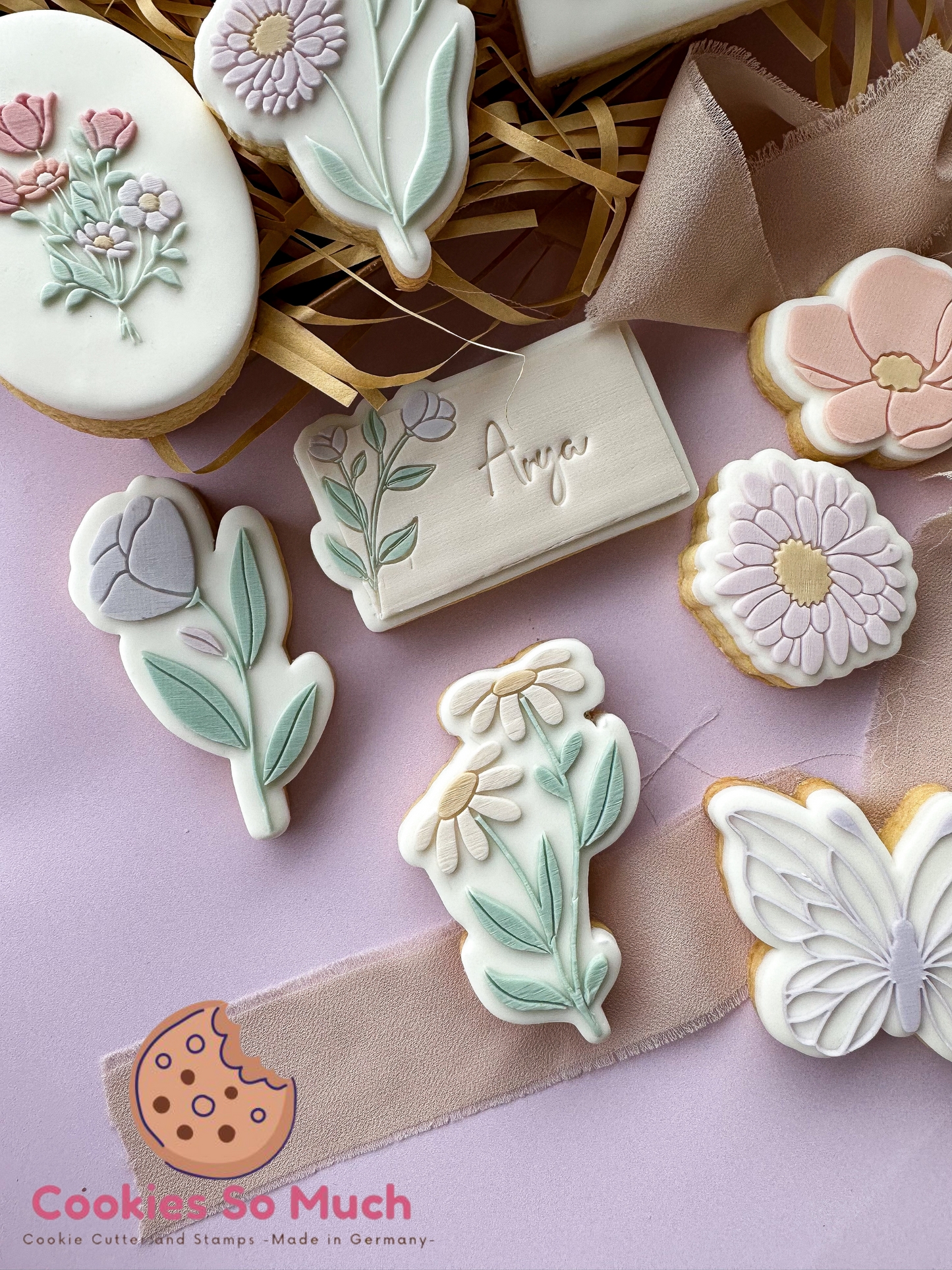 Wildblumen Rahmen 2 acryl Debosser + Ausstecher