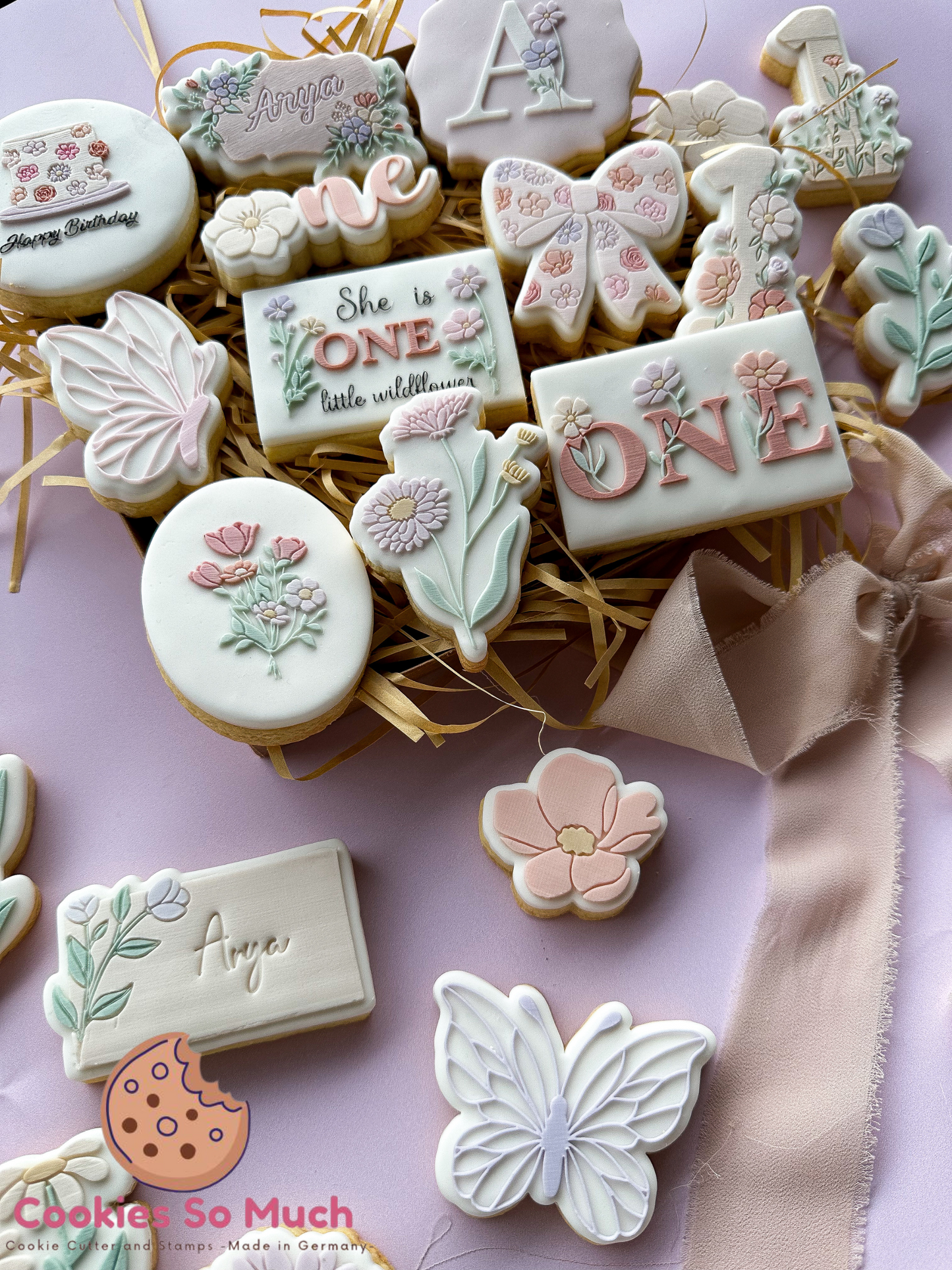 Wildblumen Rahmen 2 acryl Debosser + Ausstecher