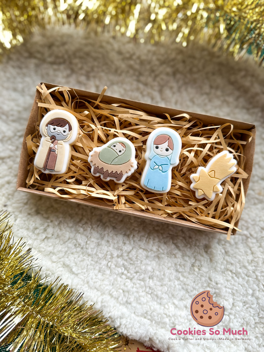 mini Krippe Set Acryl debosser und ausstecher