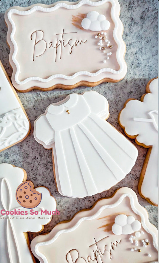 Mädchen Taufkleid debosser und ausstecher