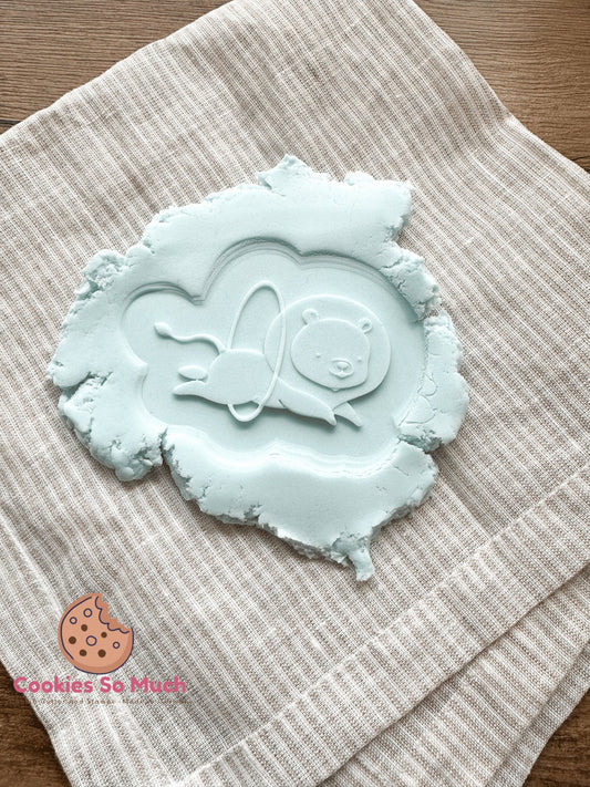 Grabador de relieve y cortador de galletas de león de circo