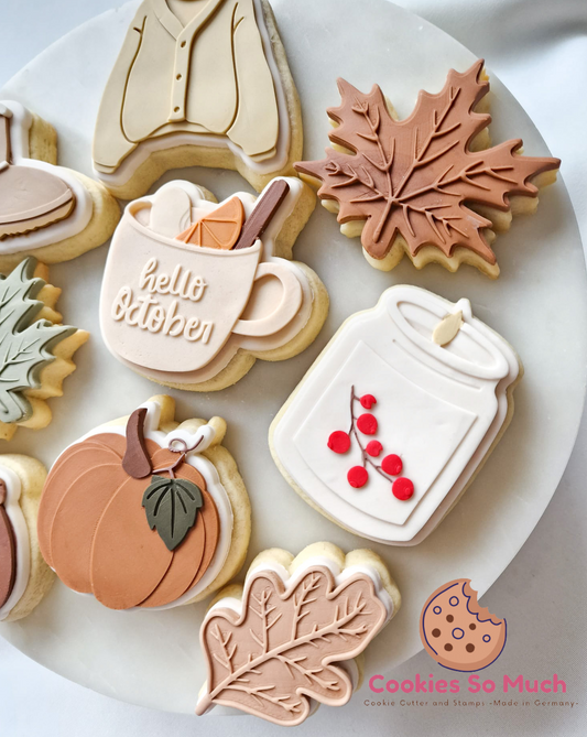 eichen blatt debosser und ausstecher