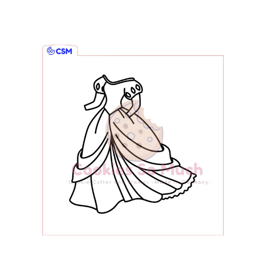 Prinzessin Kleider acryl debosser + ausstecher