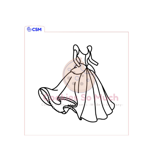Prinzessin Kleider acryl debosser + ausstecher