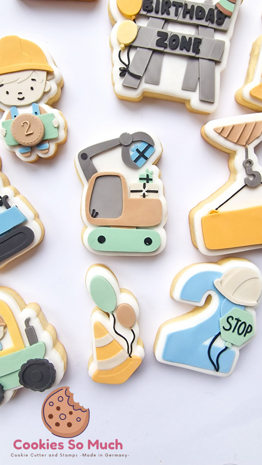 Bagger mit Geschenken debosser und ausstecher