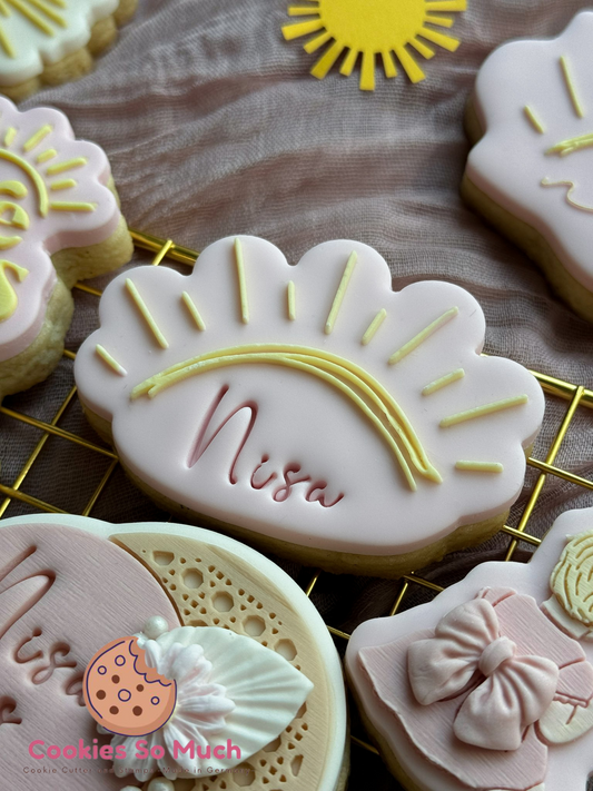 halbe Sonne acryl debosser und ausstecher