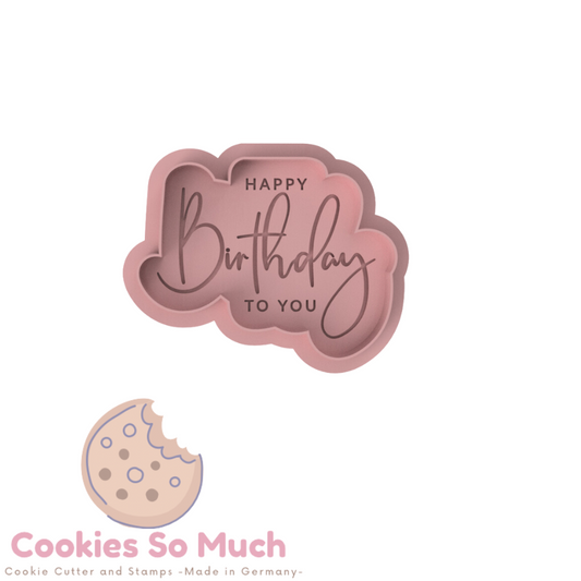 Happy Birthday Model 5 acryl debosser und ausstecher