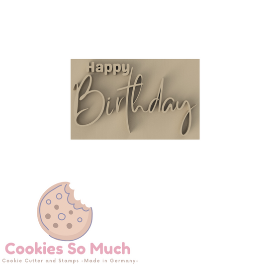Happy Birthday Model 3 Stempel
