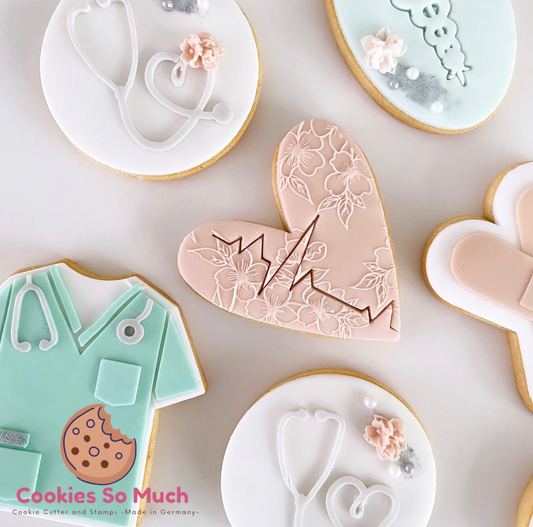 Herzschlag stempel oder debosser