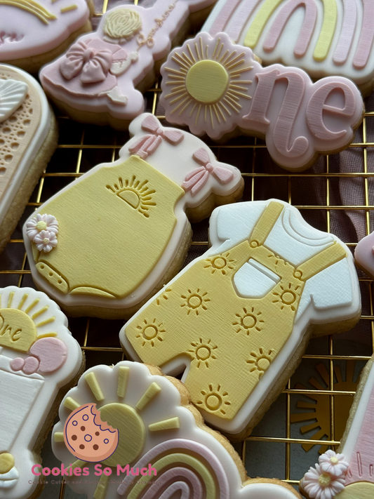 Jungen Sonnen Outfit acryl debosser und ausstecher