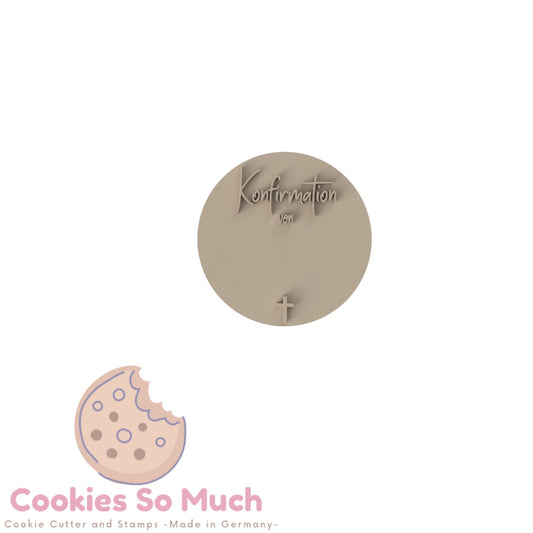 Konfirmation von (kreuz symbol) Stempel