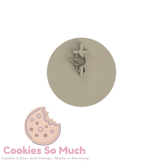 Kreuz mit Taube Stempel